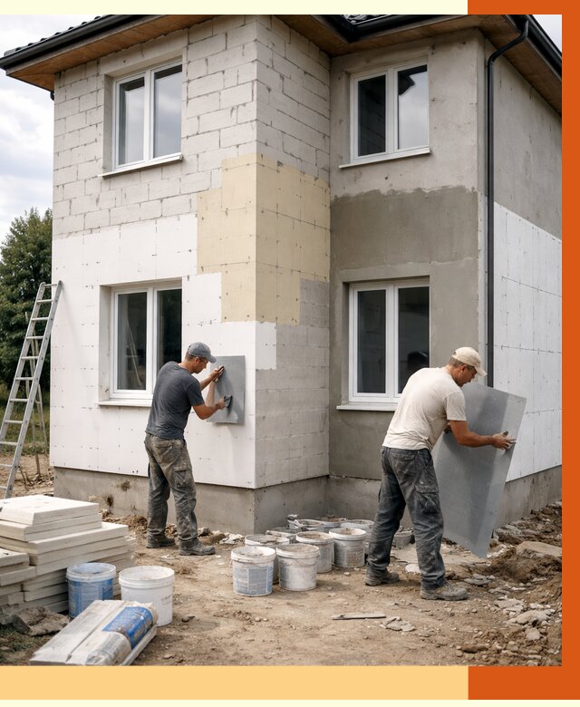 Утепление дома из газобетона в Мирном от 4246 руб./м² — заказать у ТепломастерМир